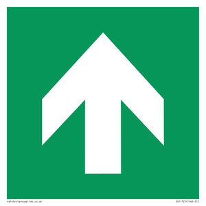 E907 Safe condition: Up / forwards arrow (90 deg supplimentary)